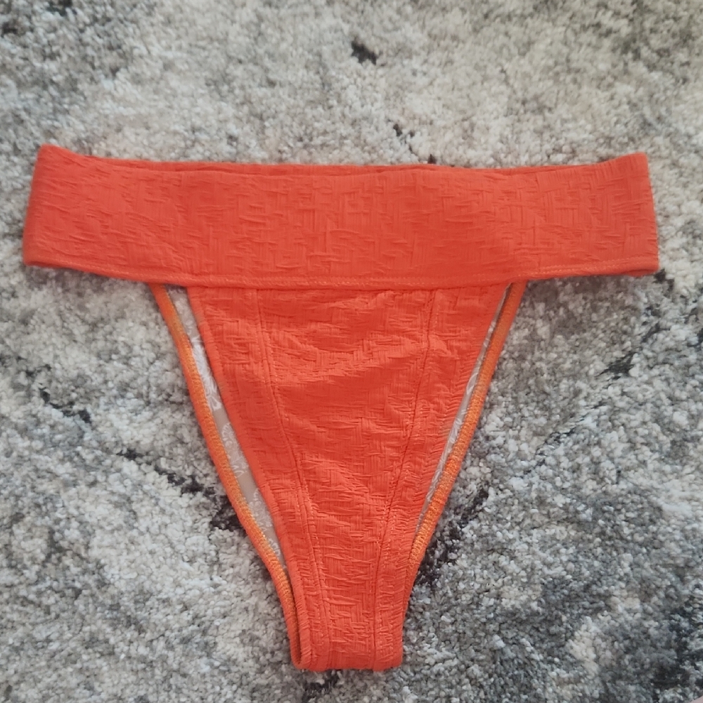 Free People‎ Orange Bikini Bottom, Size Medium